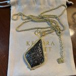 Kendra Scott Gold and Black Filigree Necklace Photo 0