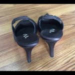 Nina  Brown Peep Toe Sling Back Dress Heels S7.5 Photo 6