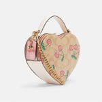 Coach  Heart Crossbody In Signature Canvas With Heart Cherry Print NEW Photo 3