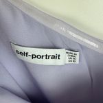 Self Portrait Lilac One Shoulder Midi‎ Dress Sz 10 Pleated Tiered Wedding Pastel Purple Photo 6