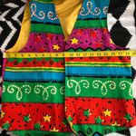 Vintage funky colorful multicolored weird patter. Jacket vest Photo 2