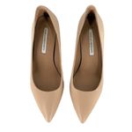 Diane Von Furstenberg DVF Beige Leather Pointed Toe Classic Pumps Heels Size 6.5  Photo 1