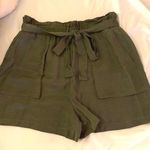 ZARA Olive Paperbag Shorts Photo 0