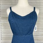 Old Navy  Denim Mini Sundress Fit & Flare w Ruffle Hem Blue-Medium (Petite) Photo 1