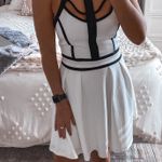 Xenia Boutique White And Black Swing Dress Photo 0