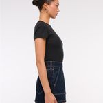 Abercrombie & Fitch Dark Blue Denim Mini Skirt Photo 2