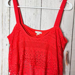 Decree   Crochet Style Flowy Swimsuit Black Bralette Top Sz L NWT Photo 0