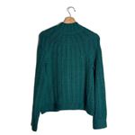 Talbots  ladies cable knit winter green zip up sweater size small cozy cute Photo 11
