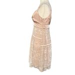 Guess Junior Y2K Silk Champagne Satin And Floral Dress Photo 8