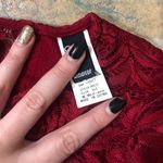 Windsor Red Lace Button Dress Photo 6