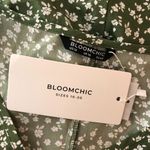 Bloomchic  Ditsy Floral Ruffle Sleeve Button Detail Blouse Green White 12 Photo 6