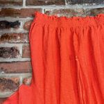 Madewell Texture & Thread Red Smocked Drawstring Top Women's Size Small Photo 3