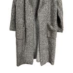 ZARA  Knit Sz M Black White Open Front Duster Cardigan Oversized Chunky Knit Photo 2