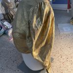 ZARA  cropped long sleeve gold blouse Photo 1