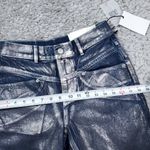 BDG  Cowboy Jeans High Rise Straight Relaxed Blue Silver Painted Women's Size 27 Photo 9