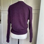 Vintage Purple Gold Button Front Ramie and Cotton Cardigan Sweater S Cropped Photo 1