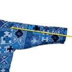 Navajo Native Aztec Thunderbird Fleece Reversible Jacket Vtg Sz M 90s Blue Size M Photo 9