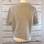 ZARA  Crop Top Short Sleeve w High Neck Gray-Large Photo 1