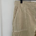 Sundance  Organia Linen Cotton Crochet Lace Roll Tab Pants Sand Size 12 Photo 6