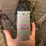 Pretty Angel  gray purple poncho with fringe one size Photo 5