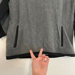 Reebok Dark Gray Black Colorblock 3/4 Sleeve Pullover Hoodie Sweatshirt ALTERED Photo 11
