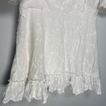Showpo White Eyelet Lace Mini Dress Square Neck Floral Coastal Bridal Size 12 Photo 5