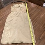 Bella Barnett Olive Green Satin corset Knee length pencil Dress NWT size small Photo 5