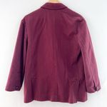Madewell  Hayfield Double Breasted Blazer Jacket Small Maroon Cotton Jacket Boxy Photo 2