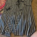 Tory Burch  navy, black & White tie front large duster Photo 3