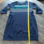 L.L Bean Navy Striped Dress with Pockets Size Medium Petite EUC Blue Photo 5