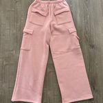 Edikted NWT  Baby Pink Wide Leg Cargo Sweatpants (S) Photo 4