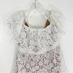 Self Portrait  Guipure Lace Off The Shoulder Lace Dress White Size 10 NWT Photo 5