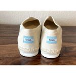 Toms  Shoes Womens 9.5 Alpargata Slip On Beige Linen Platform Espadrille Rope Tan Photo 2