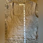 Zenana Outfitters  Ribbed Beige Cropped Tank Top Photo 5