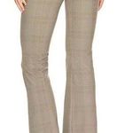 Rag and Bone Simone Plaid Jacquard Flare Pants in Beige Plaid - Size 2 Photo 1