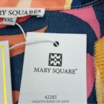 Mary Square Groovy Kind of Love Satin Long Sleeve Pajama Top Womens Size XXL NEW Blue Photo 5