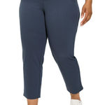 Torrid  Studio Pants Women 5X TALL Blue Luxe Ponte Pull On Relaxed Taper Comfort Photo 0