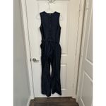 Guess  Jayden Denim Jumpsuit L Y2K Sleeveless Wide Leg Belted Zip‎ Back Dark Wash Photo 1