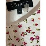 1. State  Long Sleeve Floral Ruffle Mini Dress White and Red Size 8 Photo 5