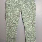 7 For All Mankind  Floral Mint Green Straight Leg Pants Size 27 Photo 0