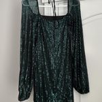 Lucy in the Sky  Mini Dress Sequin Green Photo 1