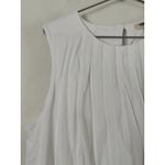 Madewell NWT  Sleeveless Crewneck Bubble Top White Sz XXL Pleated Cotton Blouse Photo 4