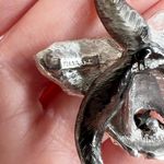 Nolan Miller Pavé Orchid Flower Pendant Chain Necklace Silver & Gray Photo 7