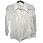 Vintage Baronet Bodysuit Blouse‎ White Size M Photo 0