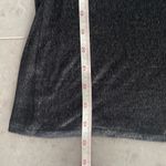 Rock & Republic  women’s deep V‎ black tee shirt silver sparkles cap sleeves sz L Photo 6