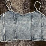 American Eagle Womens large  denim crop top Photo 0