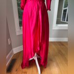 Vintage Dark Pink Satin Formal Prom Gown Dress Size Small or Medium Photo 11