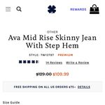 Lucky Brand  Ava Step Hem Skinny Jeans New With Tags Photo 3