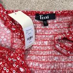 Trixxi  NWT Red White Floral Ditsy Mini Tie Waist Dress Women Size Large Photo 4