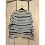 Draper James  Striped Sweater Womens XL Blue White Black‎ Cotton Blend Photo 2